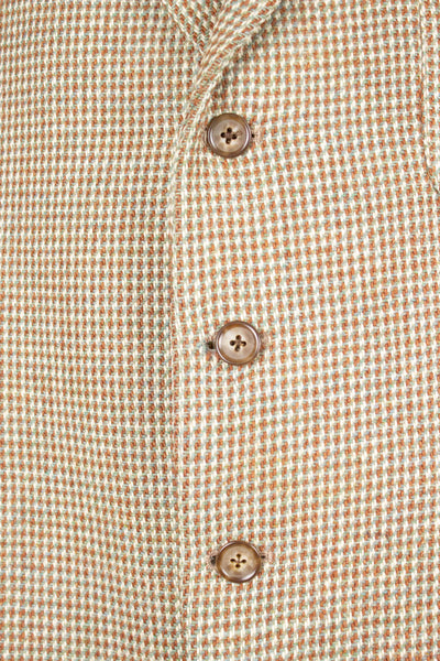 BRITISH 1960 LIGHT BROWN HARRIS TWEED BESPOKE JACKET BY AUSTIN REED. SIZE CA EU 50