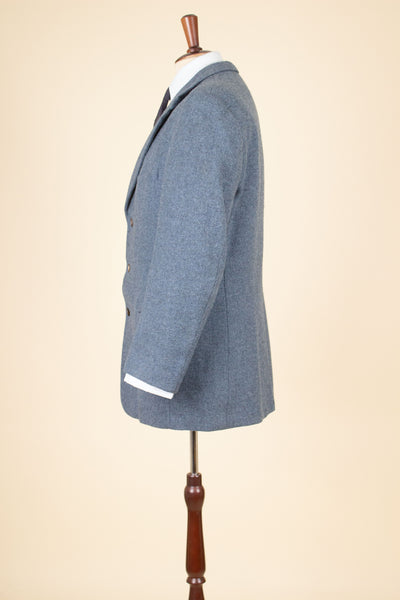 SWEDISH 1950S DOVE BLUE SINGLE BREASTED TWEED JACKET BY KABOM. SIZE CA EU 50