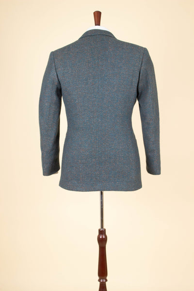 SWEDISH DEADSTOCK 1950S BLUE AND BROWN TWEED JACKET BY TEDDER. SIZE CA EU 44-46