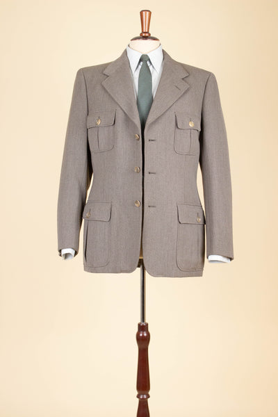 SWEDISH 1940S BROWN SPORTS JACKET BY KABOM. SIZE CA EU 48