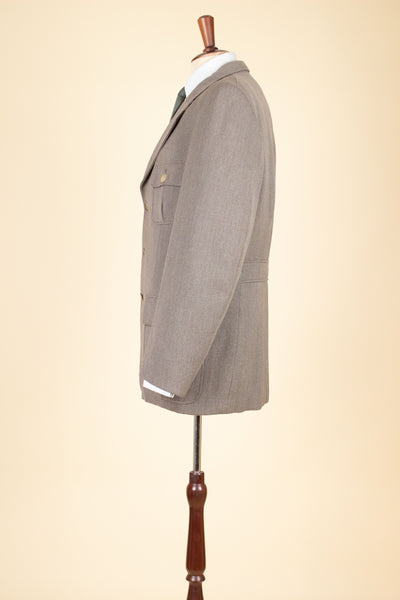 SWEDISH 1940S BROWN SPORTS JACKET BY KABOM. SIZE CA EU 48