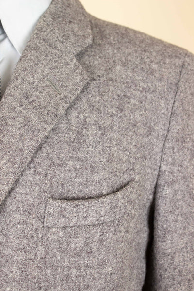 SWEDISH 1950S GREY HARRIS TWEED JACKET BY JUNEX. SIZE CA EU 48 Long