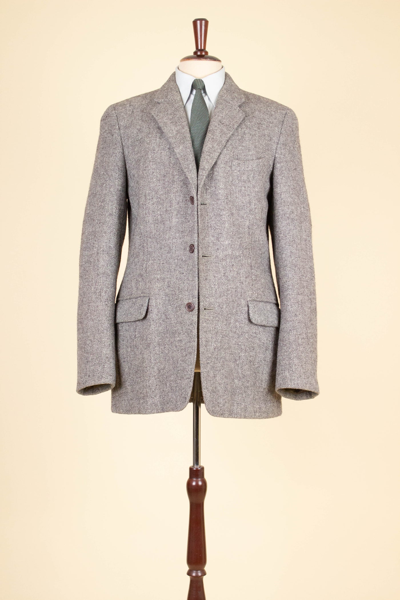 SWEDISH 1950S GREY HARRIS TWEED JACKET BY JUNEX. SIZE CA EU 48 Long