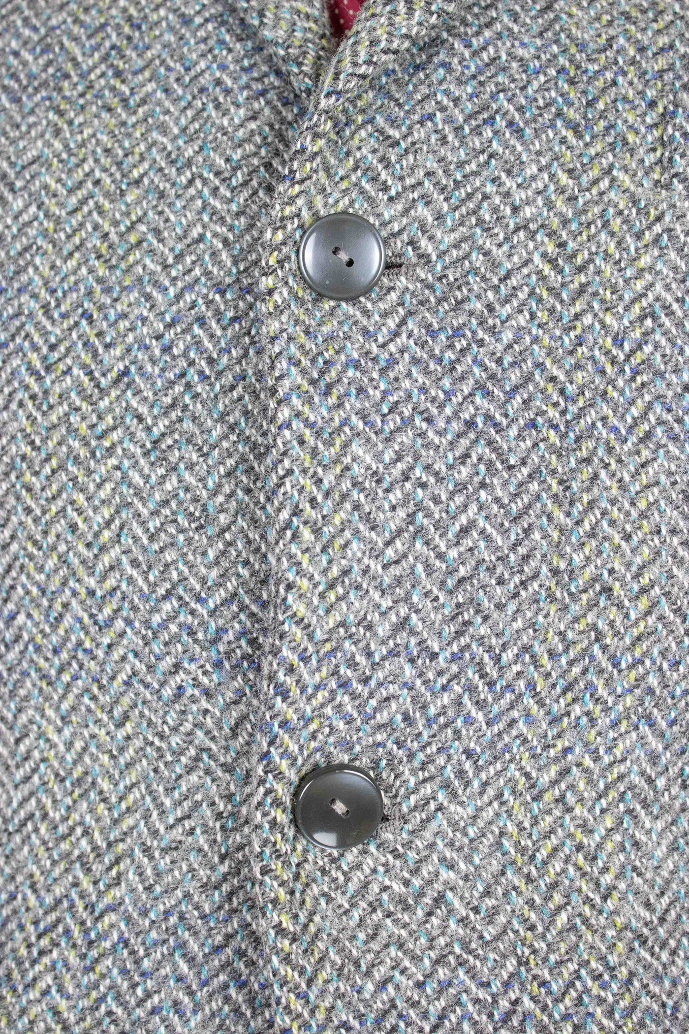 SWEDISH 1950S MULTICOLOURED HERRINGBONE TWEED JACKET BY FUNK. SIZE CA EU 44