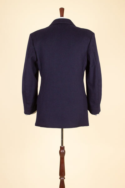 SWEDISH 1930S/1940S DARK BLUE HEAVYWEIGHT PEACOAT. SIZE CA EU 46-48