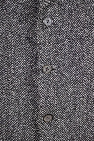 SWEDISH 1950S GREY HERRINGBONE HARRIS TWEED SINGLE BREASTED JACKET. SIZE CA EU 54