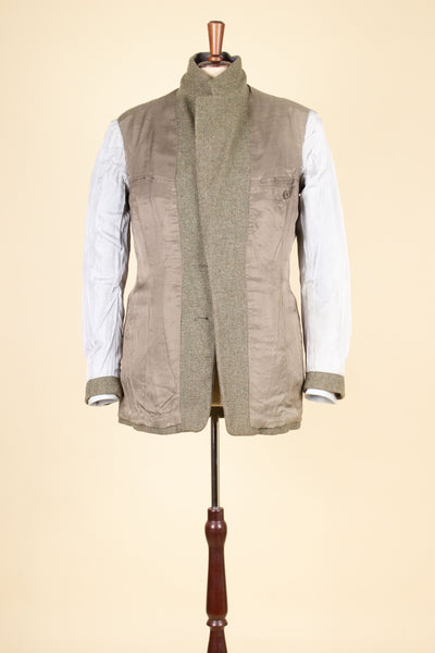 SWEDISH 1940S GREEN AND BROWN SINGLE BREASTED TWEED JACKET BY DAKO KLÄDER. SIZE CA EU 46-48
