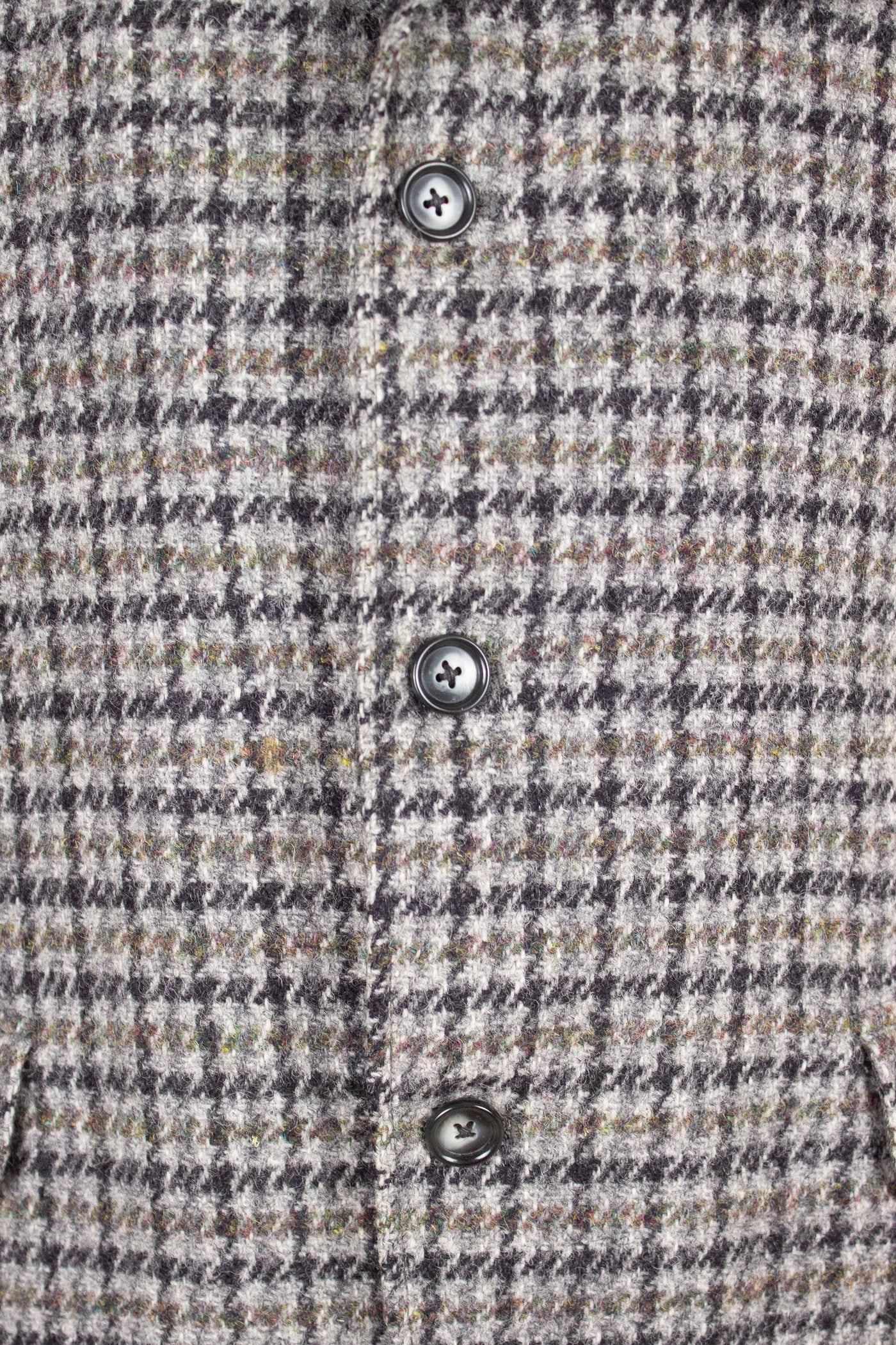 SWEDISH 1960S DARK GREY/LIGHT GREY/GREEN CHECKERED HARRIS TWEED JACKET BY HEDBERGS. SIZE CA EU 50