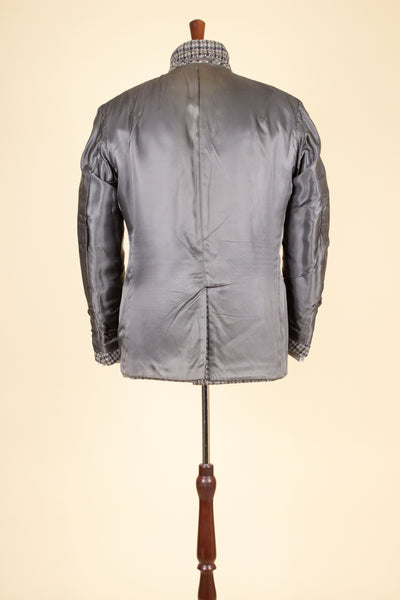 SWEDISH 1960S DARK GREY/LIGHT GREY/GREEN CHECKERED HARRIS TWEED JACKET BY HEDBERGS. SIZE CA EU 50