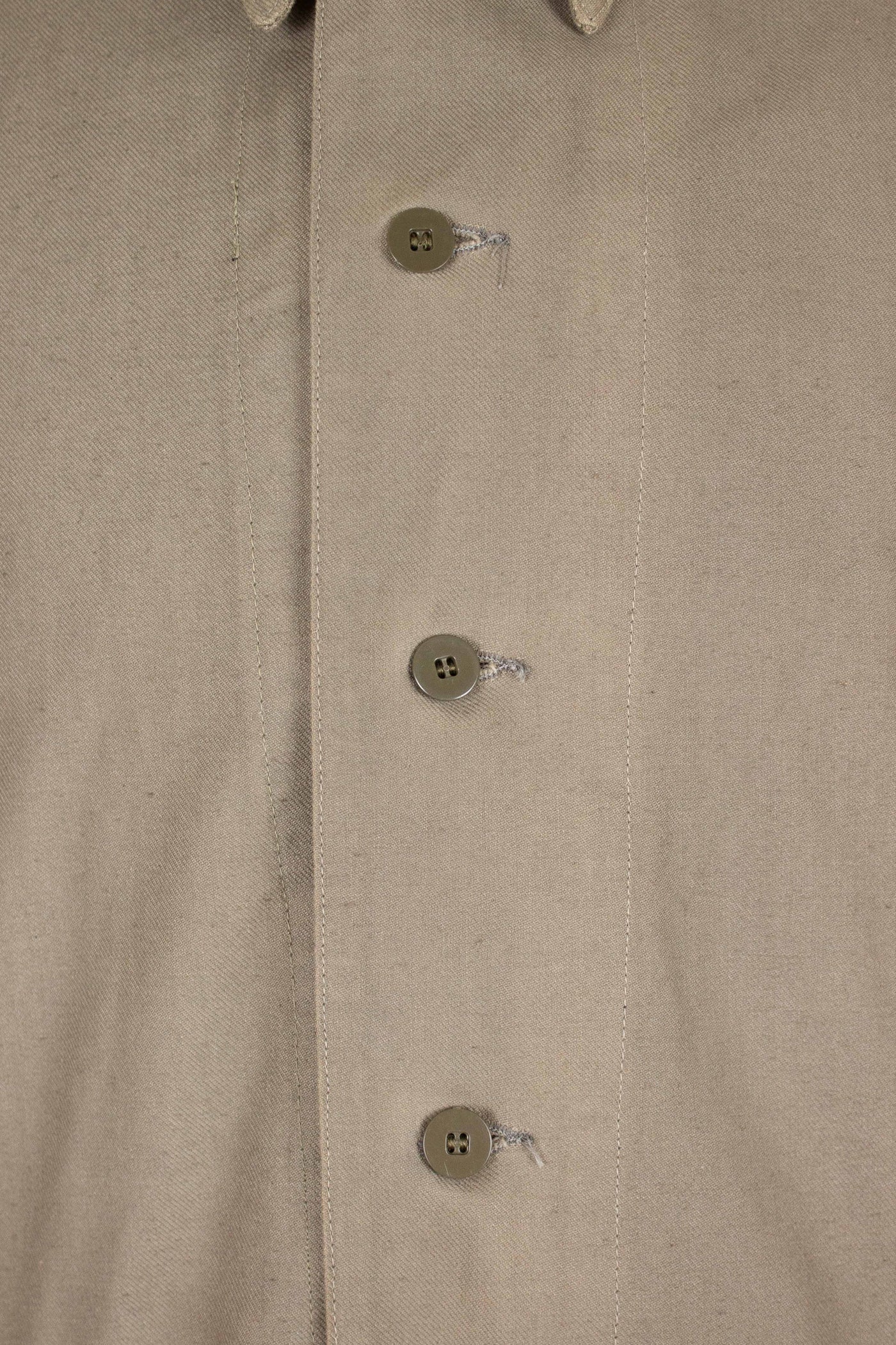 SWEDISH 1940S SINGLE BREASTED BEIGE ARMY JACKET BY ALGOTS. SIZE CA EU 54-56