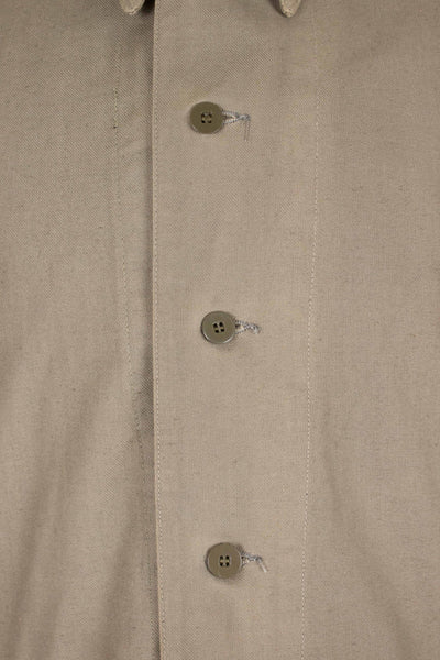 SWEDISH 1940S SINGLE BREASTED BEIGE ARMY JACKET BY ALGOTS. SIZE CA EU 54-56