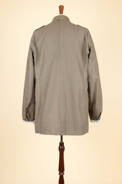 SWEDISH 1940S SINGLE BREASTED BEIGE ARMY JACKET BY ALGOTS. SIZE CA EU 54-56