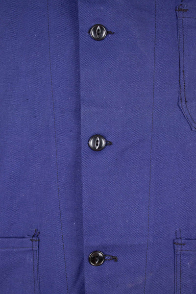 SWEDISH 1960S BLUE DEADSTOCK WORK JACKET BY DALSY. SIZE CA EU 46