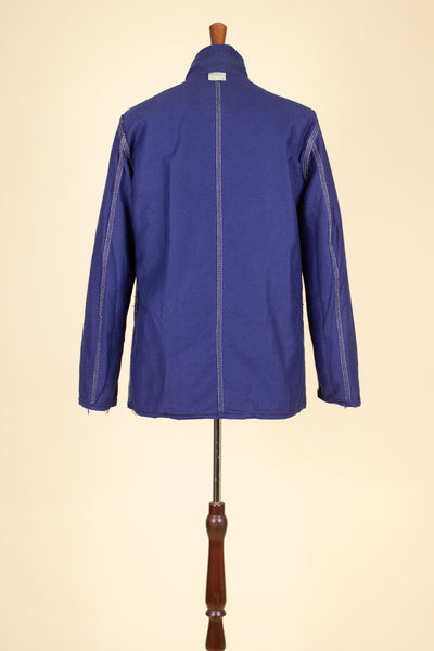 SWEDISH 1960S BLUE DEADSTOCK WORK JACKET BY DALSY. SIZE CA EU 46