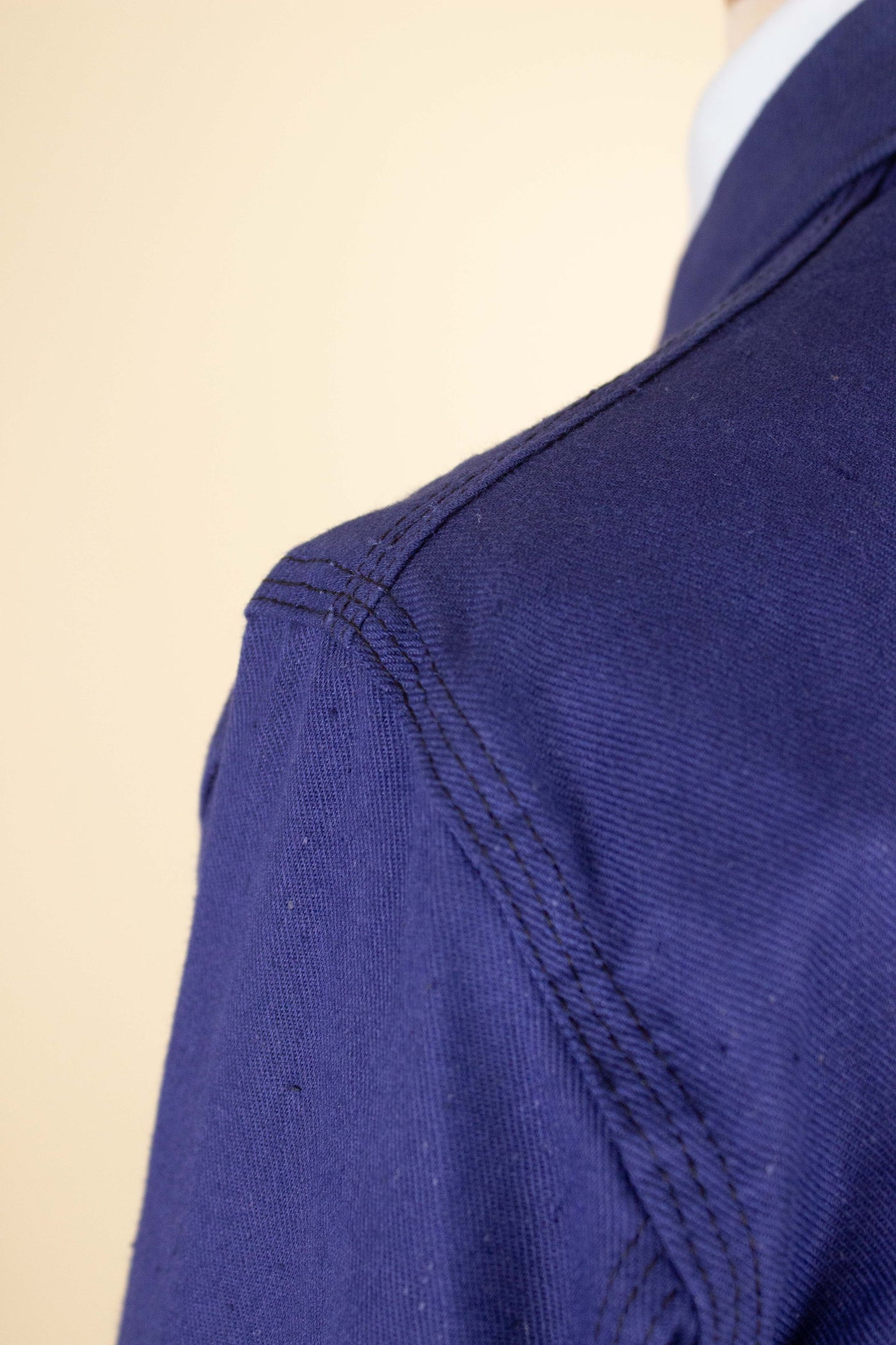 SWEDISH 1960S BLUE DEADSTOCK WORK JACKET BY DALSY. SIZE CA EU 46