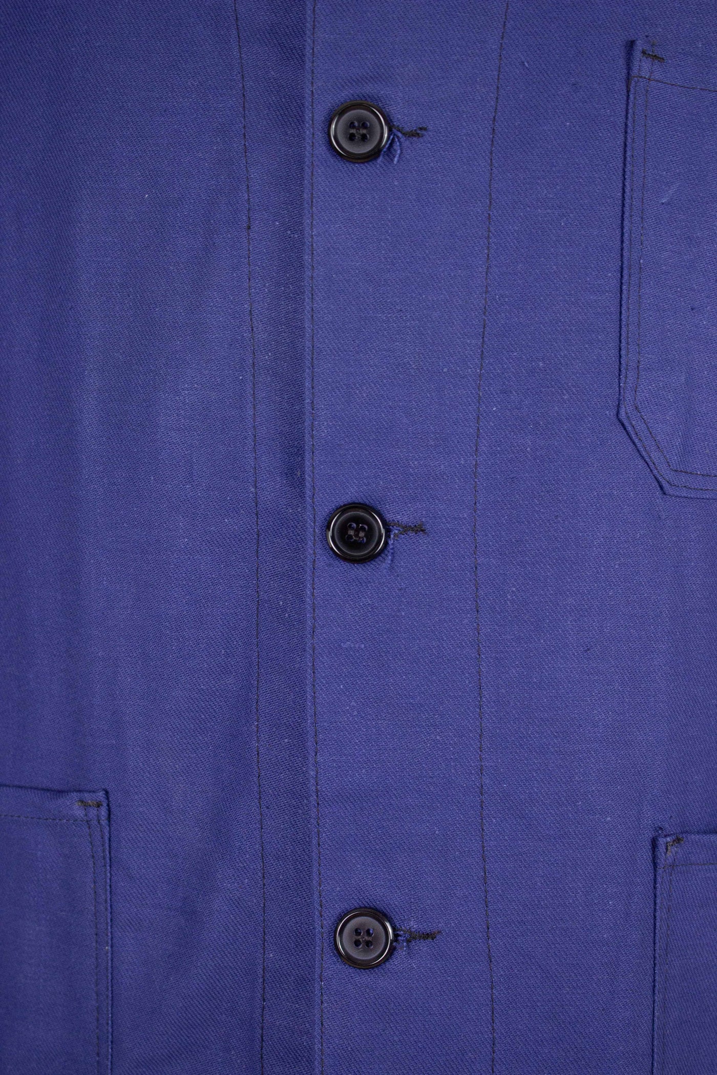 SWEDISH 1960S BLUE DEADSTOCK WORK COAT BY GEFA. SIZE CA EU 52
