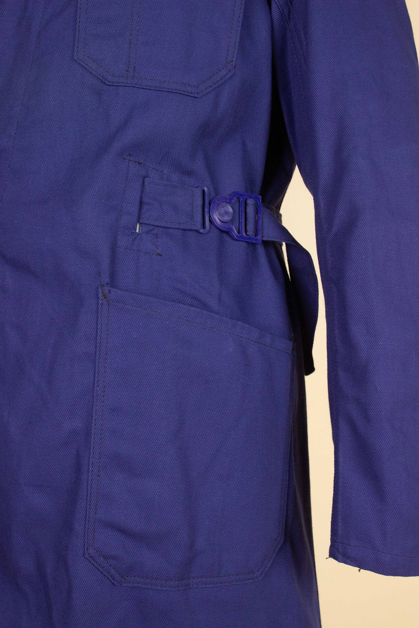SWEDISH 1960S BLUE DEADSTOCK WORK COAT BY KVALITET. AVAILABLE IN VARIOUS SIZES