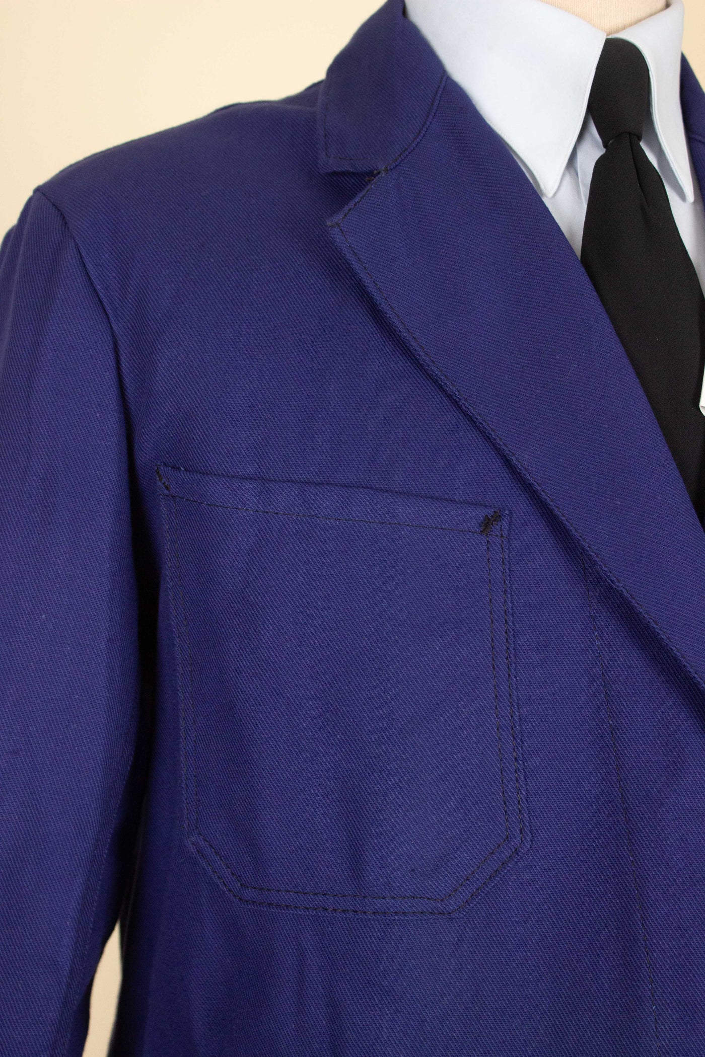 SWEDISH 1960S BLUE DEADSTOCK WORK COAT BY KVALITET. AVAILABLE IN VARIOUS SIZES