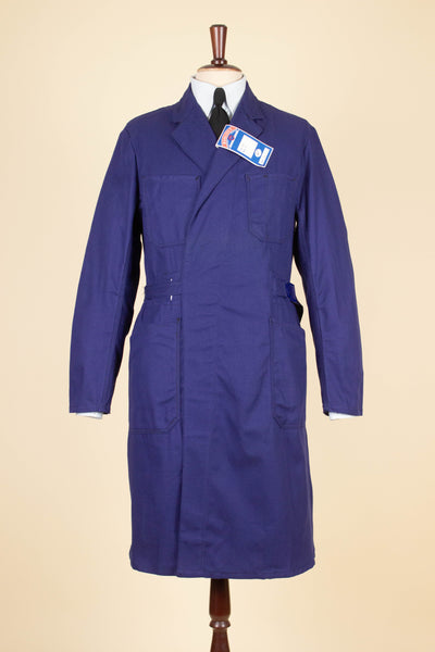 SWEDISH 1960S BLUE DEADSTOCK WORK COAT BY KVALITET. AVAILABLE IN VARIOUS SIZES