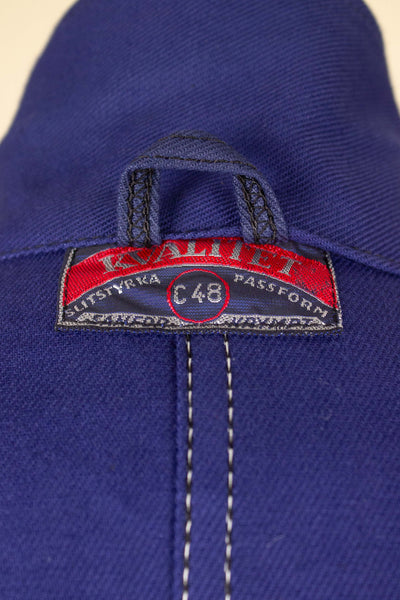 SWEDISH 1960S BLUE DEADSTOCK WORK COAT BY KVALITET. AVAILABLE IN VARIOUS SIZES
