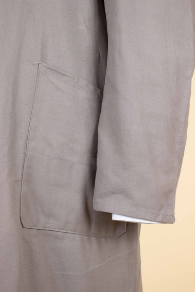SWEDISH 1950S BEIGE DEADSTOCK WORK COAT. SIZE CA EU 56