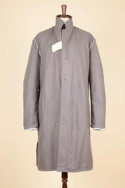 SWEDISH 1950S BEIGE DEADSTOCK WORK COAT. SIZE CA EU 56