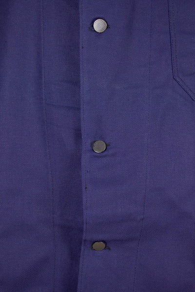 SWEDISH 1960S BLUE DEADSTOCK WORK JACKET BY KVALITET. SIZE CA EU 58