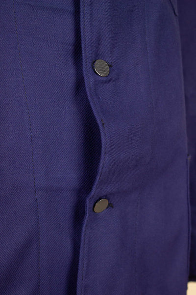 SWEDISH 1960S BLUE DEADSTOCK WORK JACKET BY KVALITET. SIZE CA EU 58