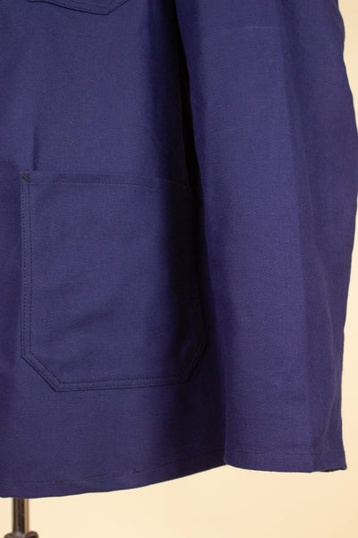 SWEDISH 1960S BLUE DEADSTOCK WORK JACKET BY KVALITET. SIZE CA EU 58