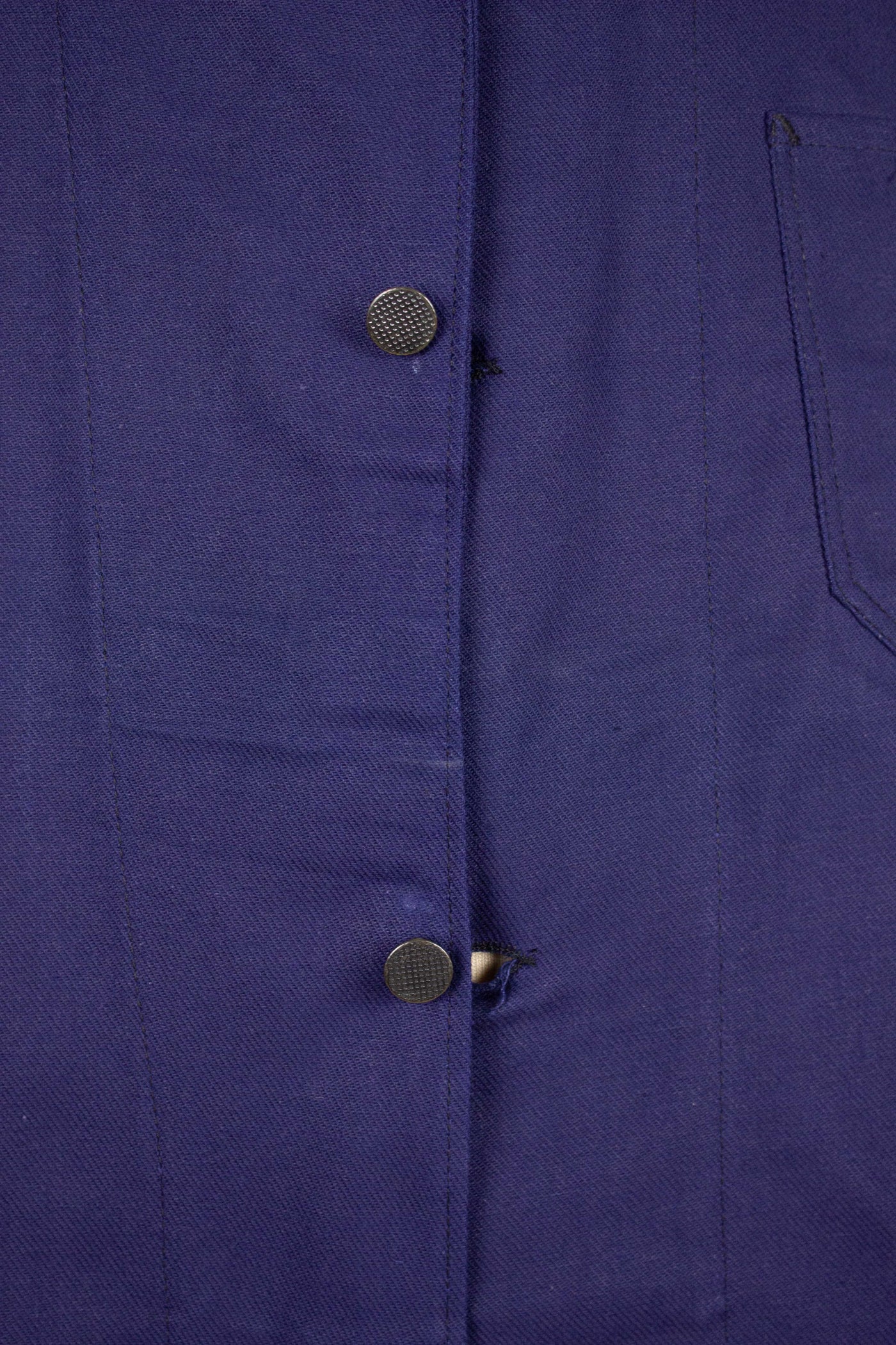 SWEDISH 1960S BLUE DEADSTOCK WORK JACKET BY KVALITET. SIZE CA EU 58