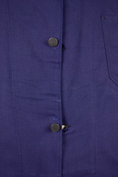 SWEDISH 1960S BLUE DEADSTOCK WORK JACKET BY KVALITET. SIZE CA EU 58