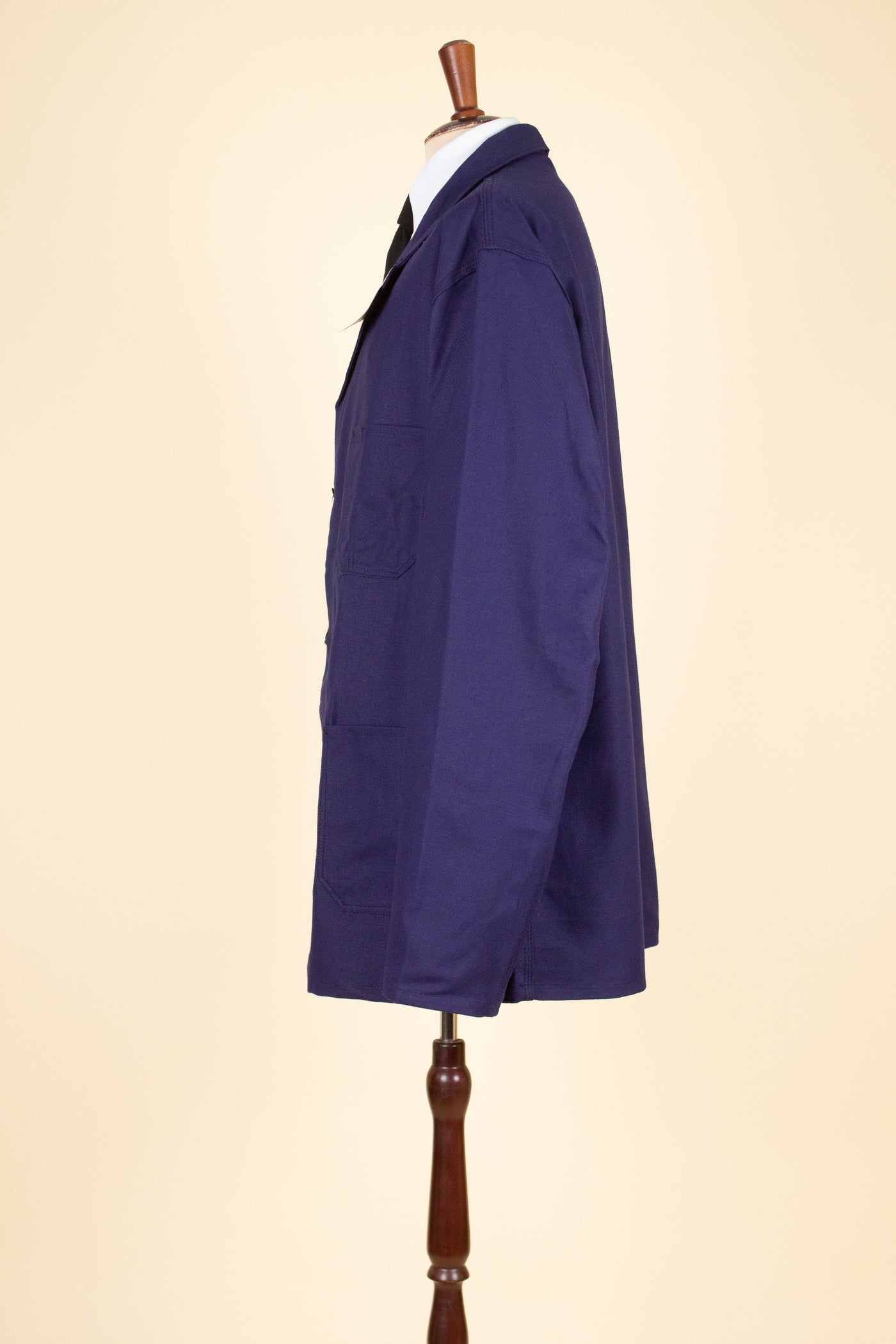 SWEDISH 1960S BLUE DEADSTOCK WORK JACKET BY KVALITET. SIZE CA EU 58