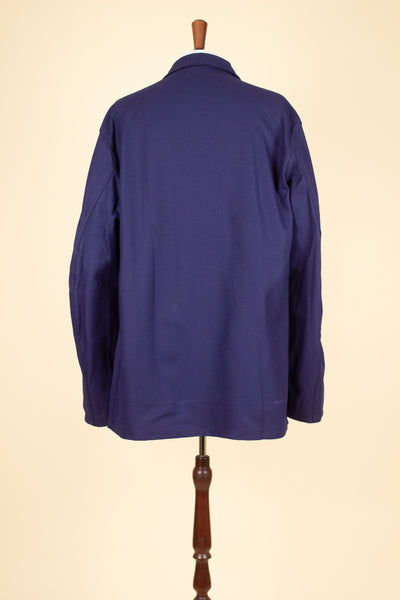 SWEDISH 1960S BLUE DEADSTOCK WORK JACKET BY KVALITET. SIZE CA EU 58