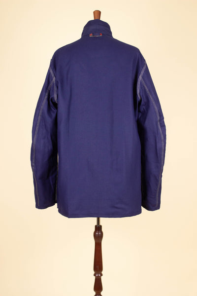 SWEDISH 1960S BLUE DEADSTOCK WORK JACKET BY KVALITET. SIZE CA EU 58