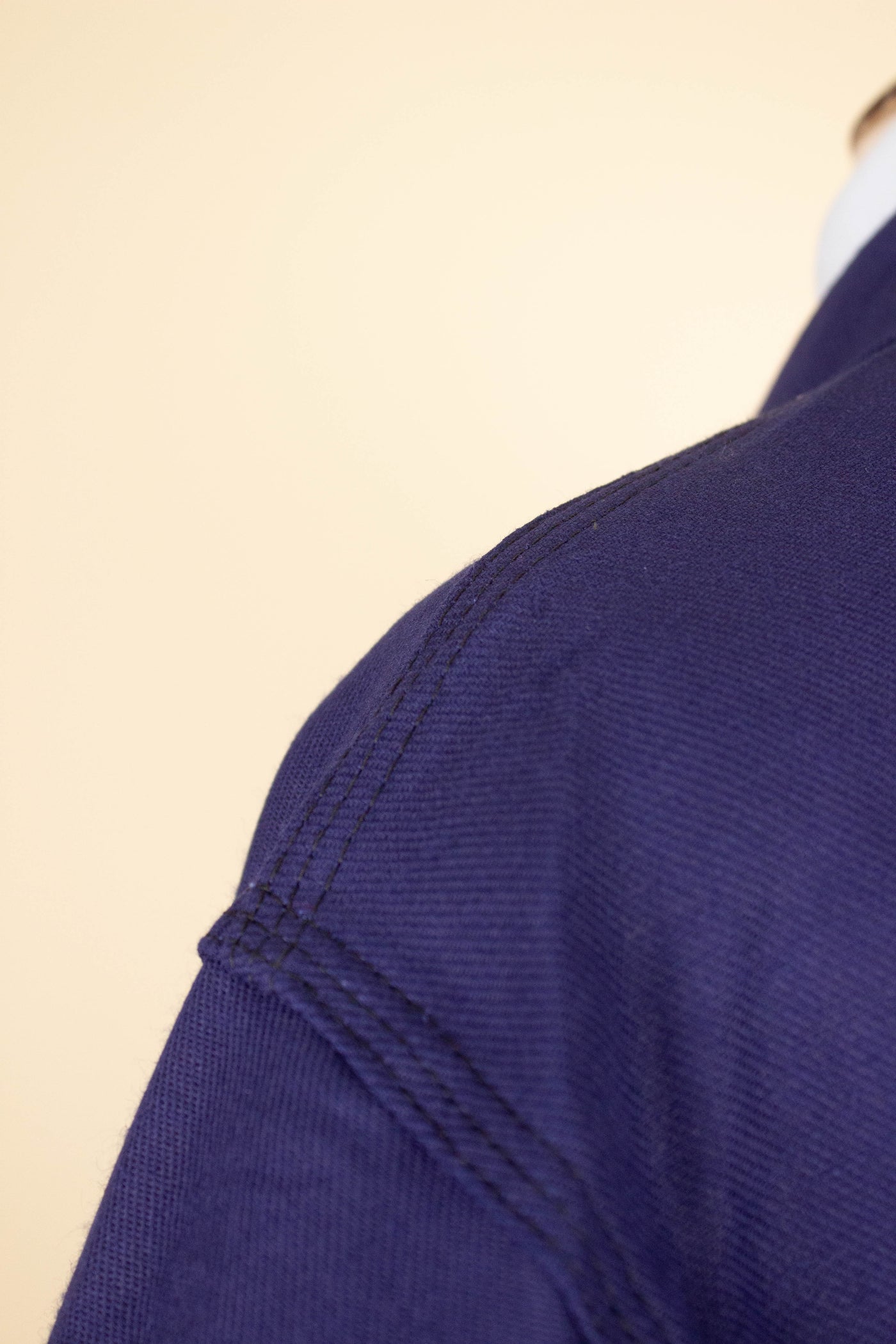 SWEDISH 1960S BLUE DEADSTOCK WORK JACKET BY KVALITET. SIZE CA EU 58