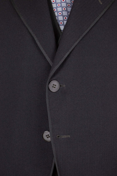 SWEDISH 1924 DARK BLUE BESPOKE JACKET AND WAISTCOAT. SIZE CA EU 44-46