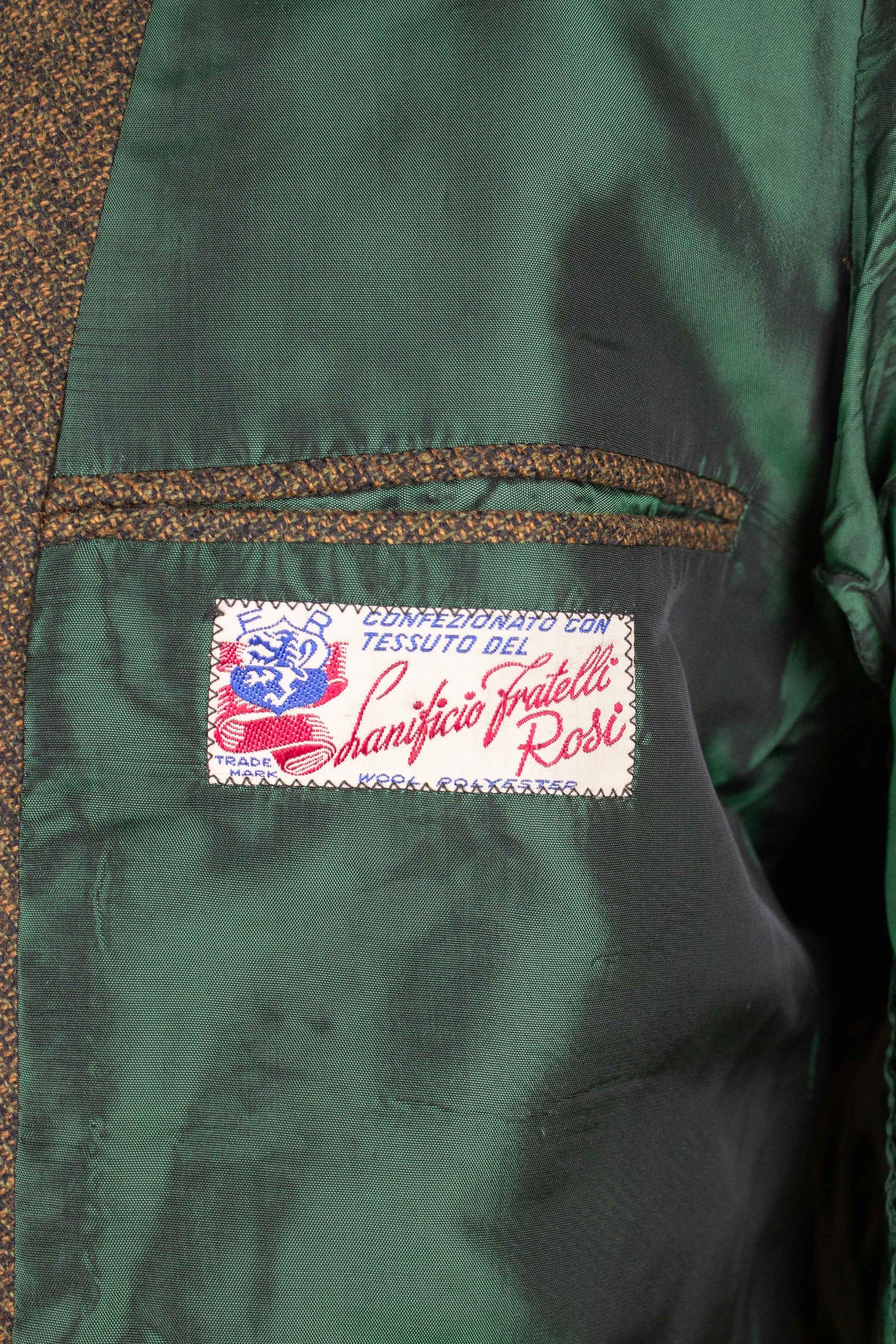 SWEDISH 1960S BROWN SINGLE BREASTED TWEED JACKET BY RAPPSON. SIZE CA EU 46-48