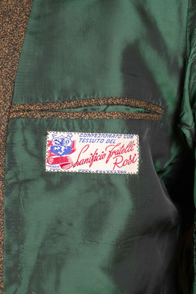 SWEDISH 1960S BROWN SINGLE BREASTED TWEED JACKET BY RAPPSON. SIZE CA EU 46-48