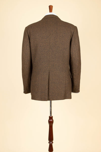 SWEDISH 1960S BROWN SINGLE BREASTED TWEED JACKET BY RAPPSON. SIZE CA EU 46-48