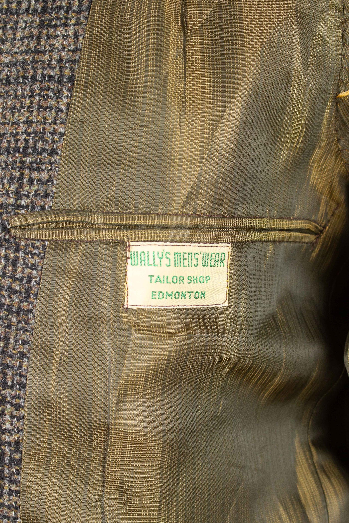AMERICAN 1950S/1960S GREY CHECKERED SINGLE BREASTED PATCH POCKET TWEED JACKET. SIZE CA EU 48