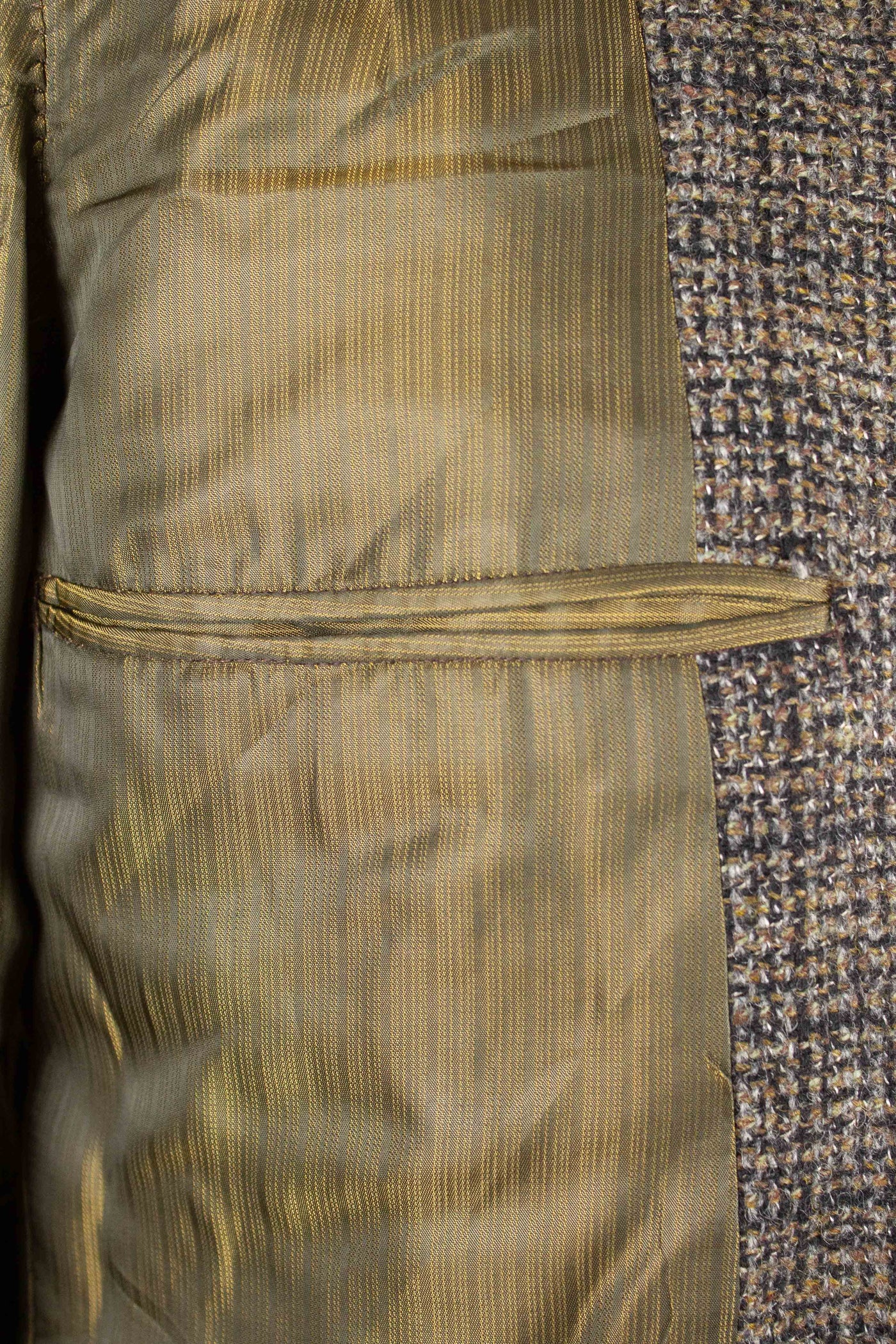 AMERICAN 1950S/1960S GREY CHECKERED SINGLE BREASTED PATCH POCKET TWEED JACKET. SIZE CA EU 48