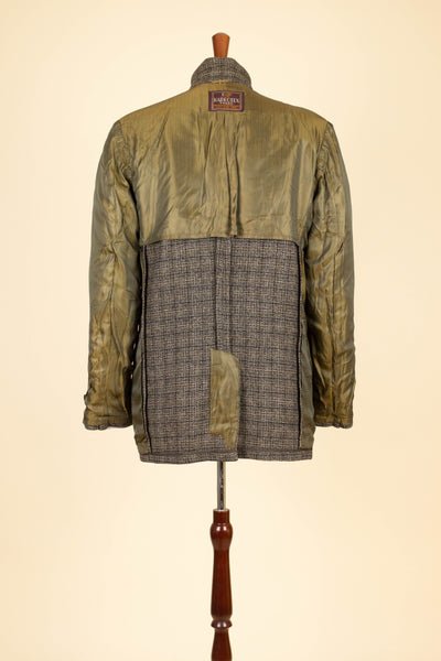 AMERICAN 1950S/1960S GREY CHECKERED SINGLE BREASTED PATCH POCKET TWEED JACKET. SIZE CA EU 48
