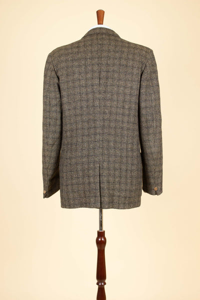 AMERICAN 1950S/1960S GREY CHECKERED SINGLE BREASTED PATCH POCKET TWEED JACKET. SIZE CA EU 48