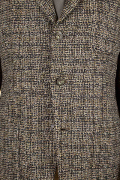 AMERICAN 1950S/1960S GREY CHECKERED SINGLE BREASTED PATCH POCKET TWEED JACKET. SIZE CA EU 48