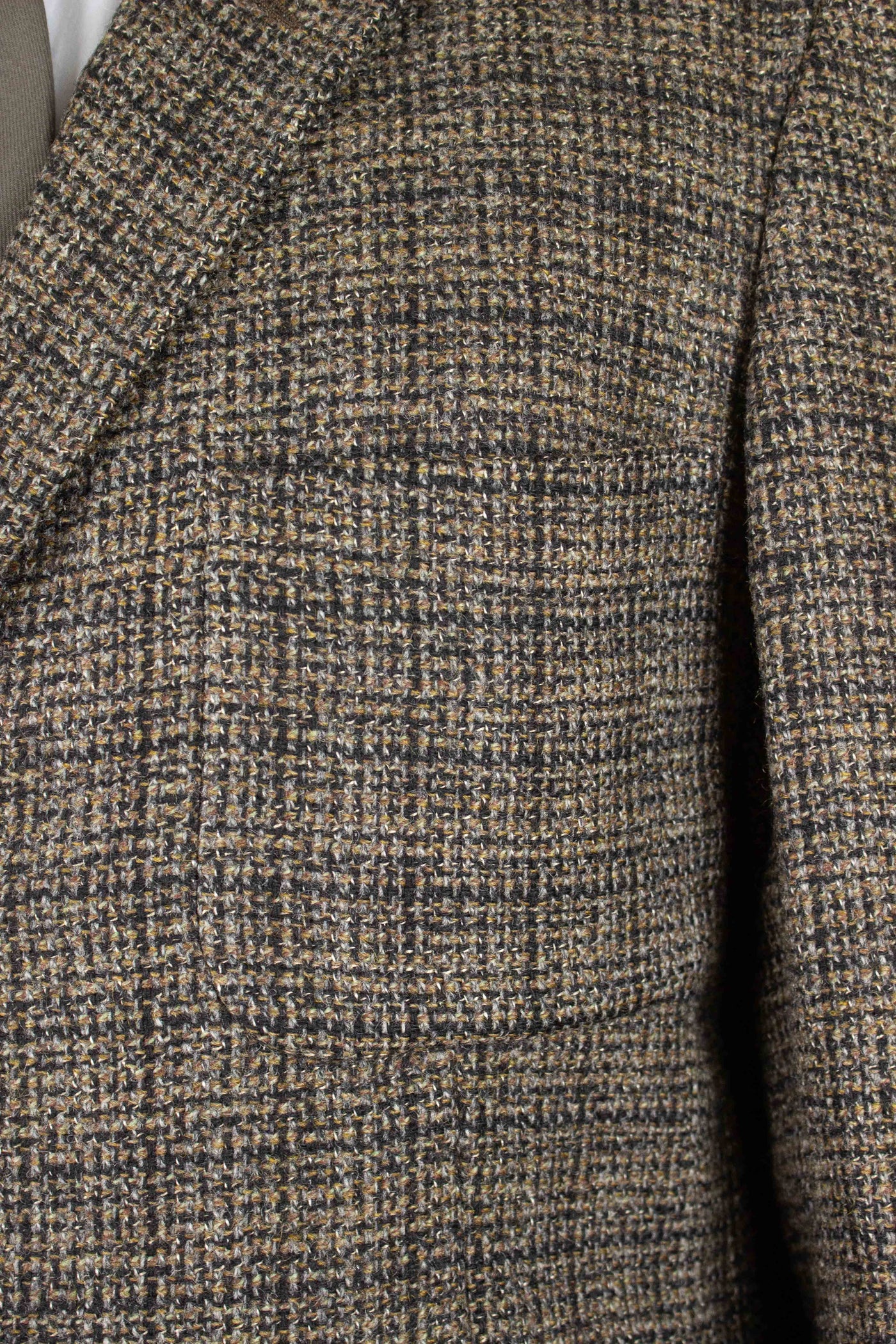 AMERICAN 1950S/1960S GREY CHECKERED SINGLE BREASTED PATCH POCKET TWEED JACKET. SIZE CA EU 48