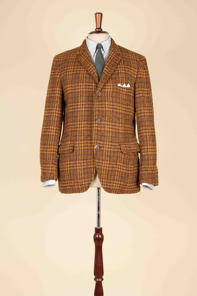 AMERICAN 1950S/1960S BROWN CHECKED HARRIS TWEED JACKET BY MAVEST