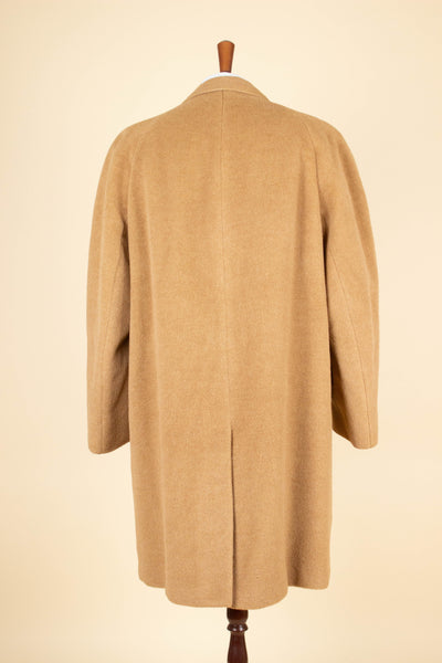 SWEDISH 1950S ALPACA RAGLAN OVERCOAT BY RAPPSON. SIZE CA EU 52