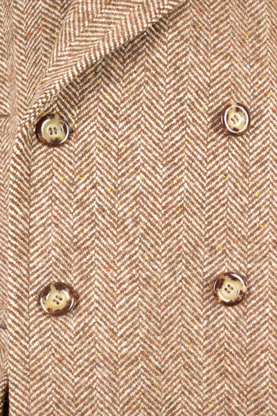 SWEDISH 1940S BROWN HERRINGBONE TWEED CARCOAT BY ÖRNKLÄDER. SIZE CA EU 50