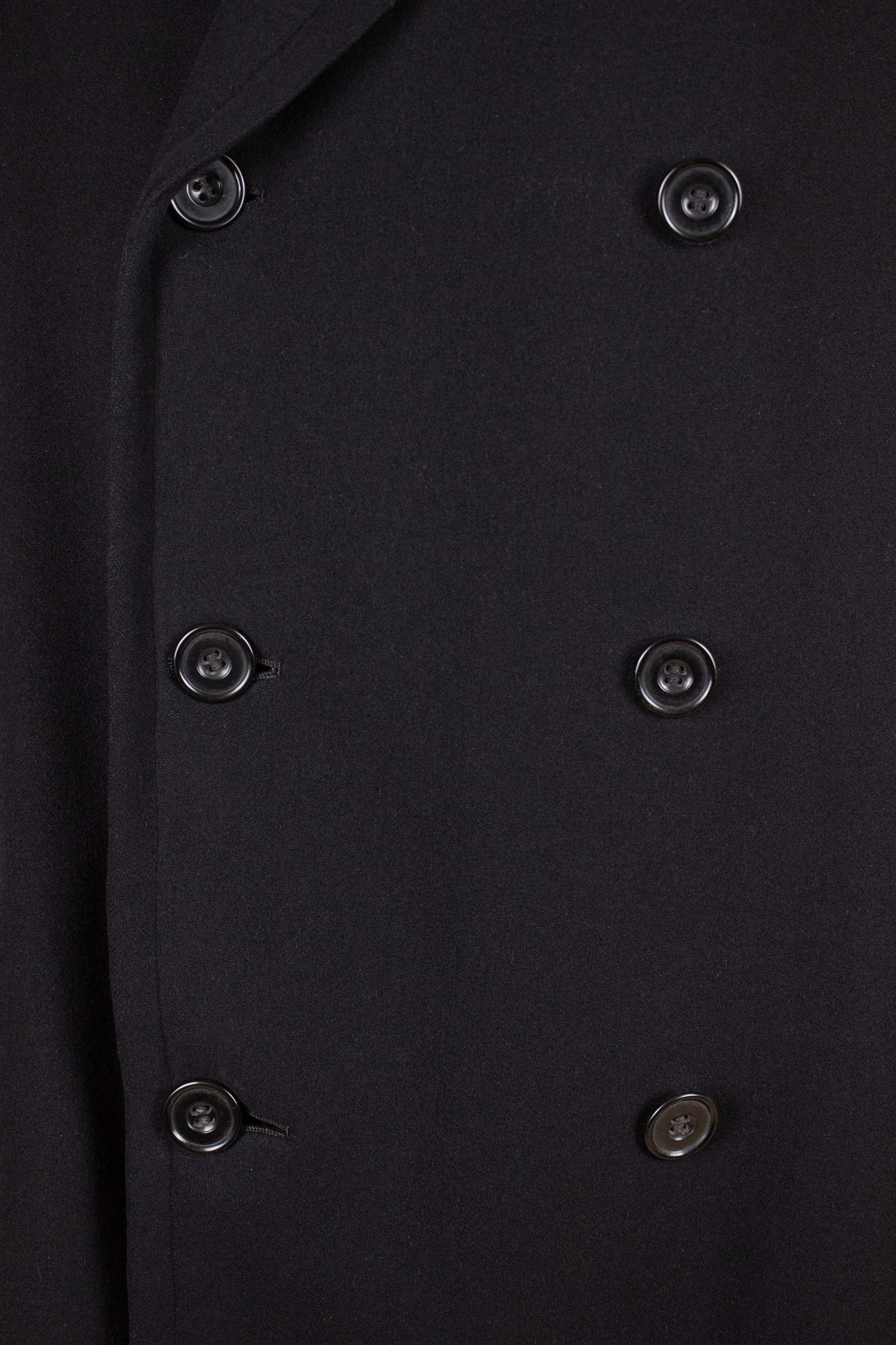 SWEDISH 1929 BLACK DOUBLE BREASTED BESPOKE OVERCOAT BY CARL EKBOM. SIZE CA EU 50