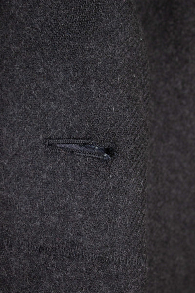 SWEDISH 1940S/1950S DARK GREY SINGLE BREASTED OVERCOAT BY RAPPSON. SIZE CA EU 50